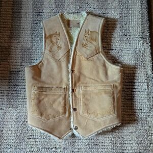Kids Vintage Leather Vest